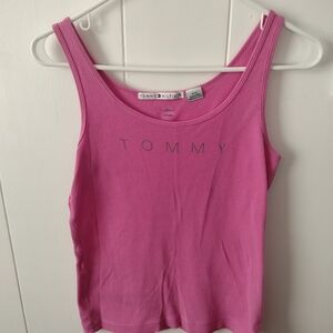 Y2K Tommy Hilfiger Pink Women's Tank Top